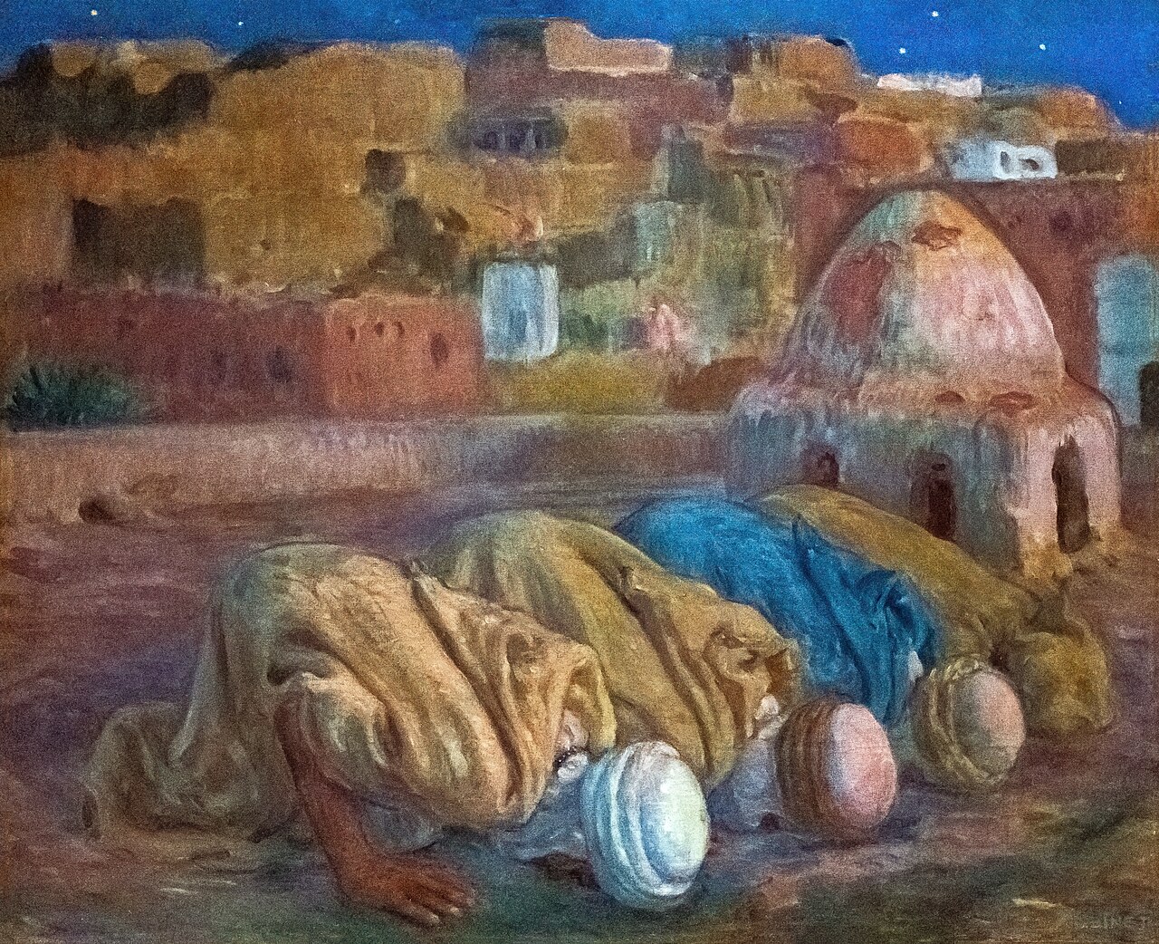 Preghiera su una terrazza a Bou - Saada, Museo di Belle Arti di Narbonne